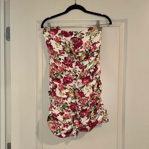 Floral Strapless Dress